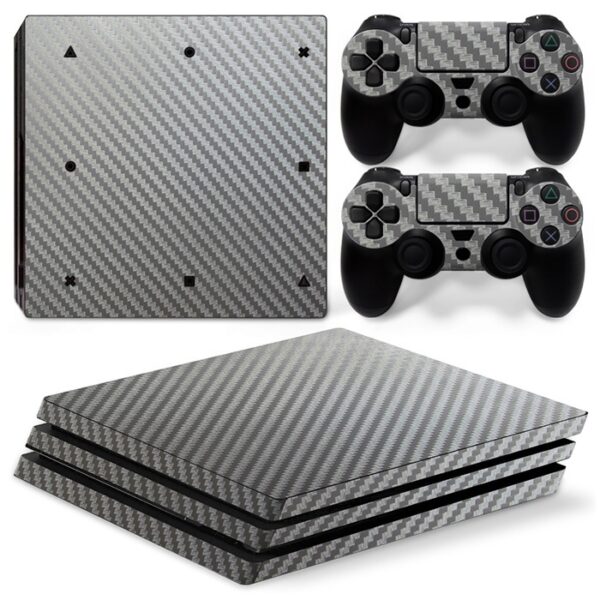 Silver Carbon - PS4 Slim Skin