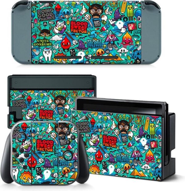 Blue Cartoon| Nintendo Switch Console skin