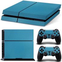 Blue Carbon - PS4 sticker en 2 controller stickers