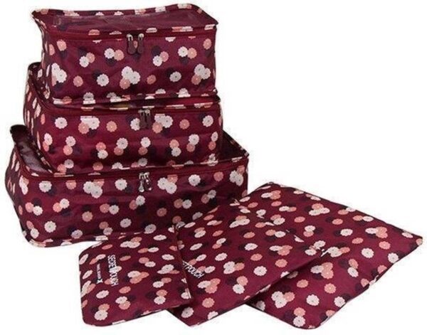 Packing Cubes Set Rood Bloem
