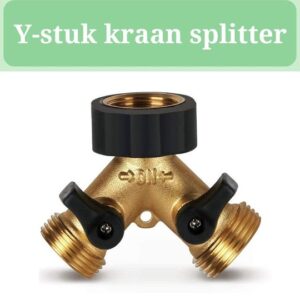 Y-stuk kraan - 2 weg waterverdeler