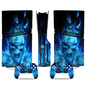 PS5 Pro skin blue skull