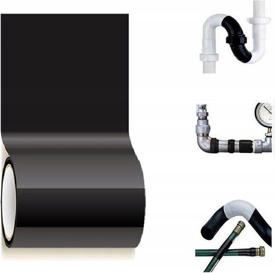 Waterdichte tape zwart 50cm - Afbeelding 2