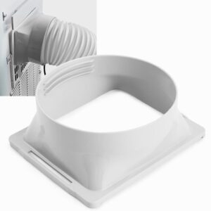 Witte airco afvoerslang adapter vierkant naar rond voor 15 cm slang