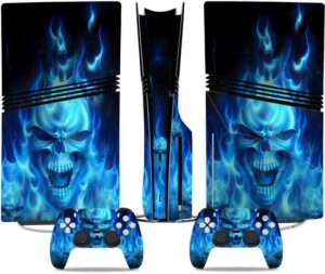 Blue Skull skin voor PlayStation 5 Digital Edition met twee controller skins