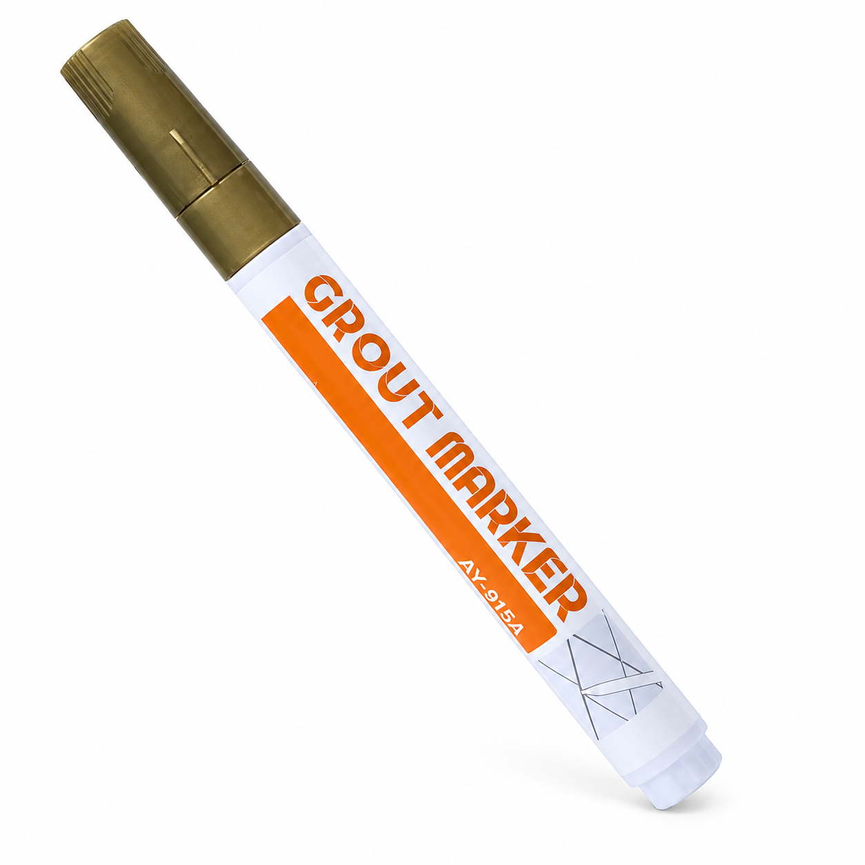 Voegenstift goud, volledig afgebeeld op witte achtergrond