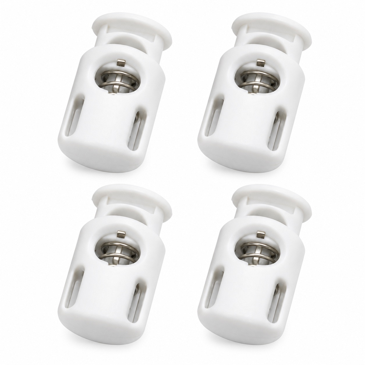 Cord lock wit – koordstopper 14 x 27 mm – 4 stuks
